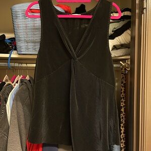 Intempo Black Sleeveless Top with Pinstripes